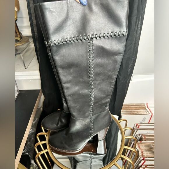 Joie Whipstitch Knee High Boots - Picture 1 of 7